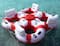 78" Solstice White & Red Super Chill Quarto Swimming Pool Float